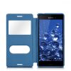Husa Sony Xperia M4 Aqua, Piele ecologica, Albastru, 37417.17