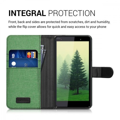 Husa Wiko Fever, Textil, Verde, 37601.71