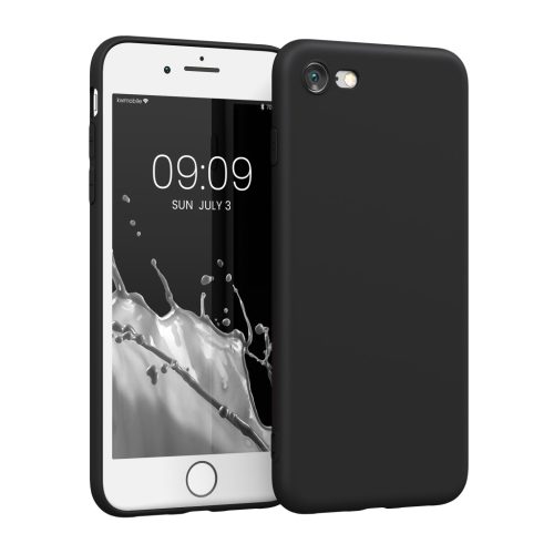 Husa Apple iPhone SE (2022)/iPhone SE (2020)/iPhone 8, Negru, Silicon, 39458.01