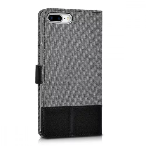 Husa Apple iPhone 8 Plus / iPhone 7 Plus, Textil, Gri, 39496.22