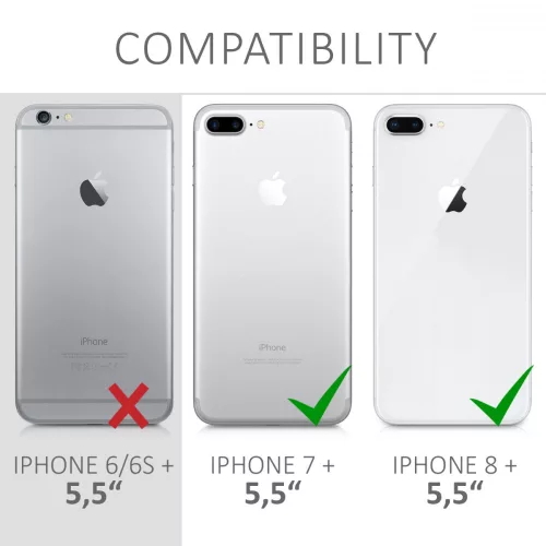 Husa Apple iPhone 8 Plus / iPhone 7 Plus, Textil, Gri, 39496.22
