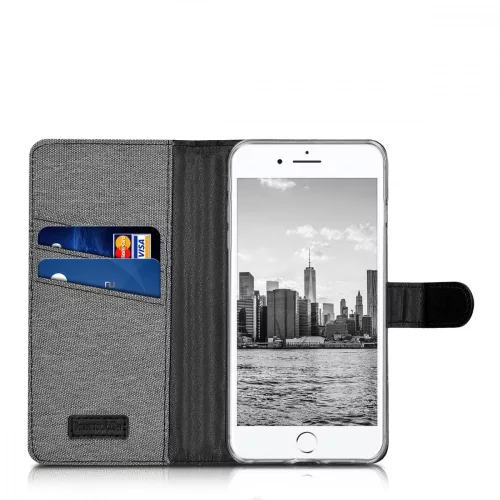 Husa Apple iPhone 8 Plus / iPhone 7 Plus, Textil, Gri, 39496.22
