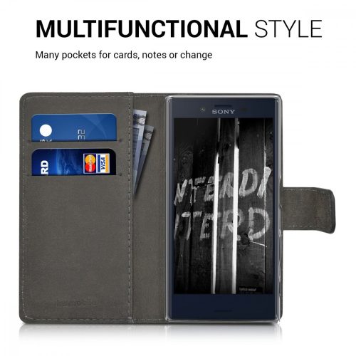 Husa Sony Xperia X Compact, Piele ecologica, Negru, 39638.01