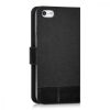 Husa Apple iPhone 5 / iPhone 5s / iPhone SE, Textil, Negru, 35222.73