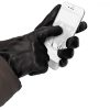 Manusi Navaris din piele pentru Touchscreen, Dama, Negru, Marime L, 39924.12