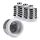 Set 4 Adaptoare dulie de la E40 la E27, Kwmobile, Alb, Plastic, 40403