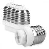 Set 5 Adaptoare dulie de la E27 la G9, Kwmobile, Alb, Ceramica, 40401