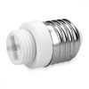 Set 5 Adaptoare dulie de la E27 la G9, Kwmobile, Alb, Ceramica, 40401