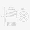 Set 5 Adaptoare dulie de la E27 la G9, Kwmobile, Alb, Ceramica, 40401