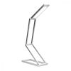 Lampa de birou pliabila cu LED si microUSB, Kwmobile, Argintiu, Aluminiu, 40590.35