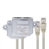 Set 2 Splittere cablu retea RJ45 mama la 2 porturi mama Cat5/Cat6, Kwmobile, Argintiu, Metal, 40677