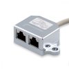 Set 2 Splittere cablu retea RJ45 mama la 2 porturi mama Cat5/Cat6, Kwmobile, Argintiu, Metal, 40677