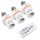 Set 3 Adaptoare dulie E27 cu telecomanda, Kwmobile, Alb, Plastic, 40809