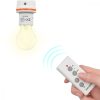 Set 3 Adaptoare dulie E27 cu telecomanda, Kwmobile, Alb, Plastic, 40809