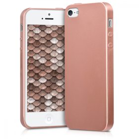 Husa Apple iPhone 5 / iPhone 5s / iPhone SE, Silicon, Rose Gold, 40816.31