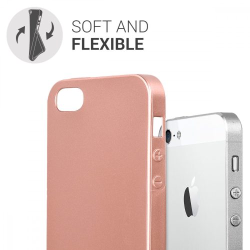 Husa Apple iPhone 5 / iPhone 5s / iPhone SE, Silicon, Rose Gold, 40816.31