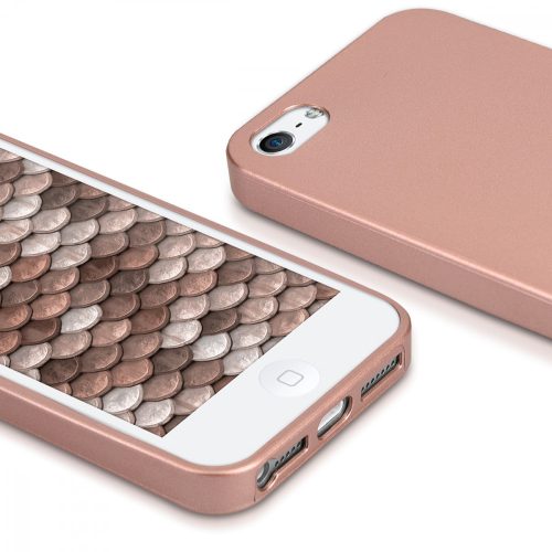 Husa Apple iPhone 5 / iPhone 5s / iPhone SE, Silicon, Rose Gold, 40816.31