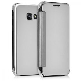 Husa Samsung Galaxy A3 (2017), Piele ecologica, Gri, 40869.42