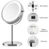 Oglinda Cosmetica cu suport, Iluminare LED, marire 5x, reglabila, 41188