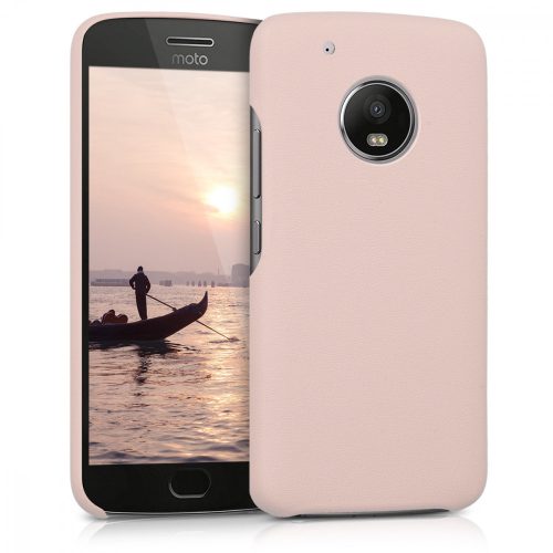 Husa Motorola Moto G5 Plus, Piele ecologica, Roz, 41393.10