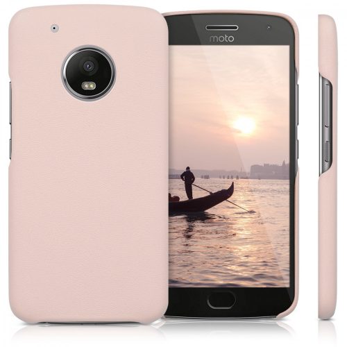 Husa Motorola Moto G5 Plus, Piele ecologica, Roz, 41393.10