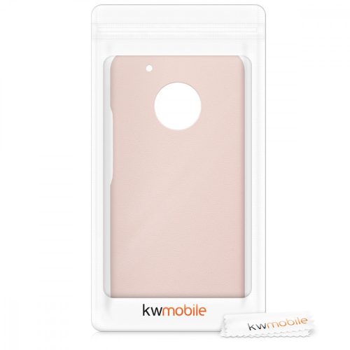 Husa Motorola Moto G5 Plus, Piele ecologica, Roz, 41393.10