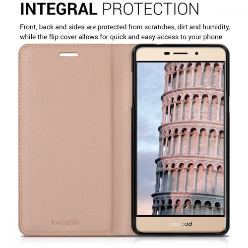 Husa Coolpad Modena 2, Piele ecologica, Roz, 40293.81