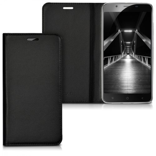 Husa Blackview P2, Piele ecologica, Negru, 41651.01