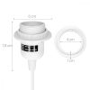 Cablu adaptor 5m cu dulie E27 si intrerupator, Kwmobile, Alb, PVC, 41703