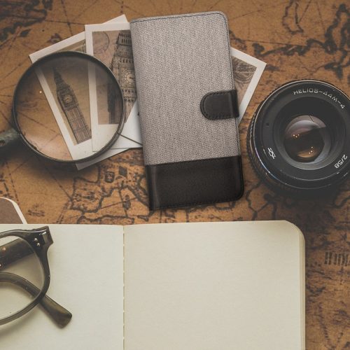 Husa Blackview E7, Textil, Gri, 41648.01