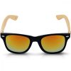Ochelari de soare unisex Navaris, UV400, Bambus, Galben, 40731.01.06
