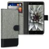 Husa BQ Aquaris X / Aquaris X Pro, Textil, Gri, 41833.01