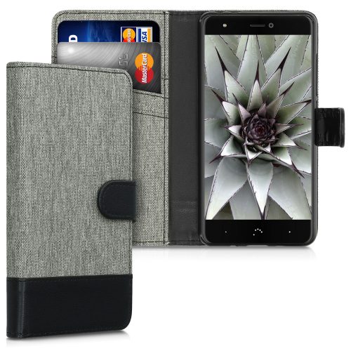 Husa BQ Aquaris X / Aquaris X Pro, Textil, Gri, 41833.01