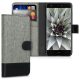 Husa BQ Aquaris X / Aquaris X Pro, Textil, Gri, 41833.01