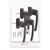 Set 4 Manere pentru fereastra cu blocare, Kwmobile, Maro, Aluminiu, 41890