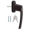 Set 4 Manere pentru fereastra cu blocare, Kwmobile, Maro, Aluminiu, 41890