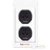 Set 2 Adaptoare universale de calatorie, Kwmobile, Negru, Plastic, 41939.01