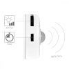 Set 2 Benzi LED pentru pat cu detector de miscare, Kwmobile, Alb, Plastic, 42073