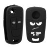 Husa Cheie Auto pentru Opel / Vauxhall - 2 Butoane, kwmobile, Silicon, Negru / Alb, 42377.01