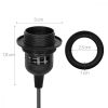 Cablu adaptor 3.5m cu dulie E14 si intrerupator, Kwmobile, Negru, PVC, 42684