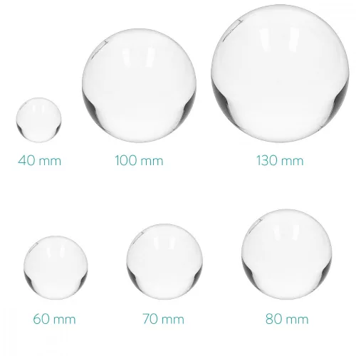 Glob de sticla cu sport Navaris pentru fotografii/ decor, 70 mm, 42863