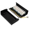 Patch Panel Cat6 cu 8 porturi RJ45 si bara de gestionare a cablurilor, Kwmobile, Negru, Plastic, 42950
