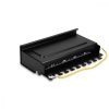 Patch Panel Cat6 cu 8 porturi RJ45 si bara de gestionare a cablurilor, Kwmobile, Negru, Plastic, 42950