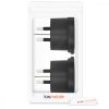 Set 2 Adaptoare de calatorie tip I pentru China, Kwmobile, Negru, Plastic, 42944