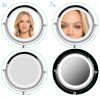 Oglinda Cosmetica cu suport, Iluminare LED, marire 7x, reglabila, 43104
