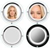 Oglinda Cosmetica cu suport, Iluminare LED, marire 7x, reglabila, 43104