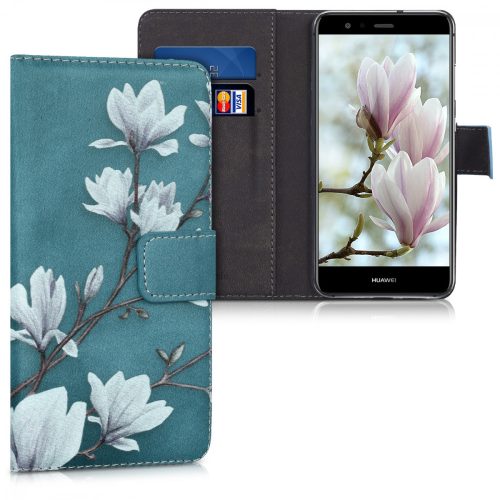 Husa Huawei P10 Lite, Piele ecologica, Albastru, 41368.11