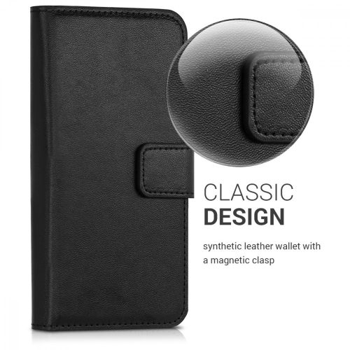 Husa ZTE Blade A520, Piele ecologica, Negru, 43438.01