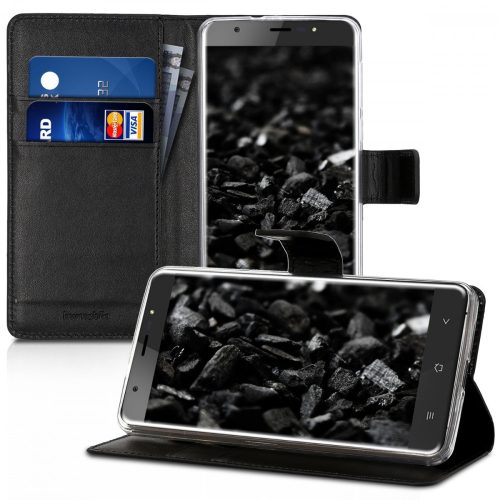 Husa Blackview R6, Piele ecologica, Negru, 43498.01