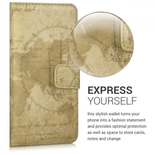 Husa Huawei Honor 6C, Piele ecologica, Maro, 43528.01